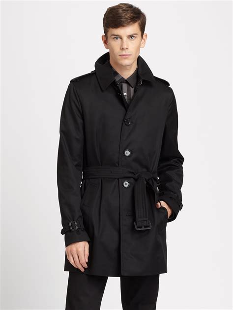 men's burberry sport coat black|Burberry men's coat outlet.